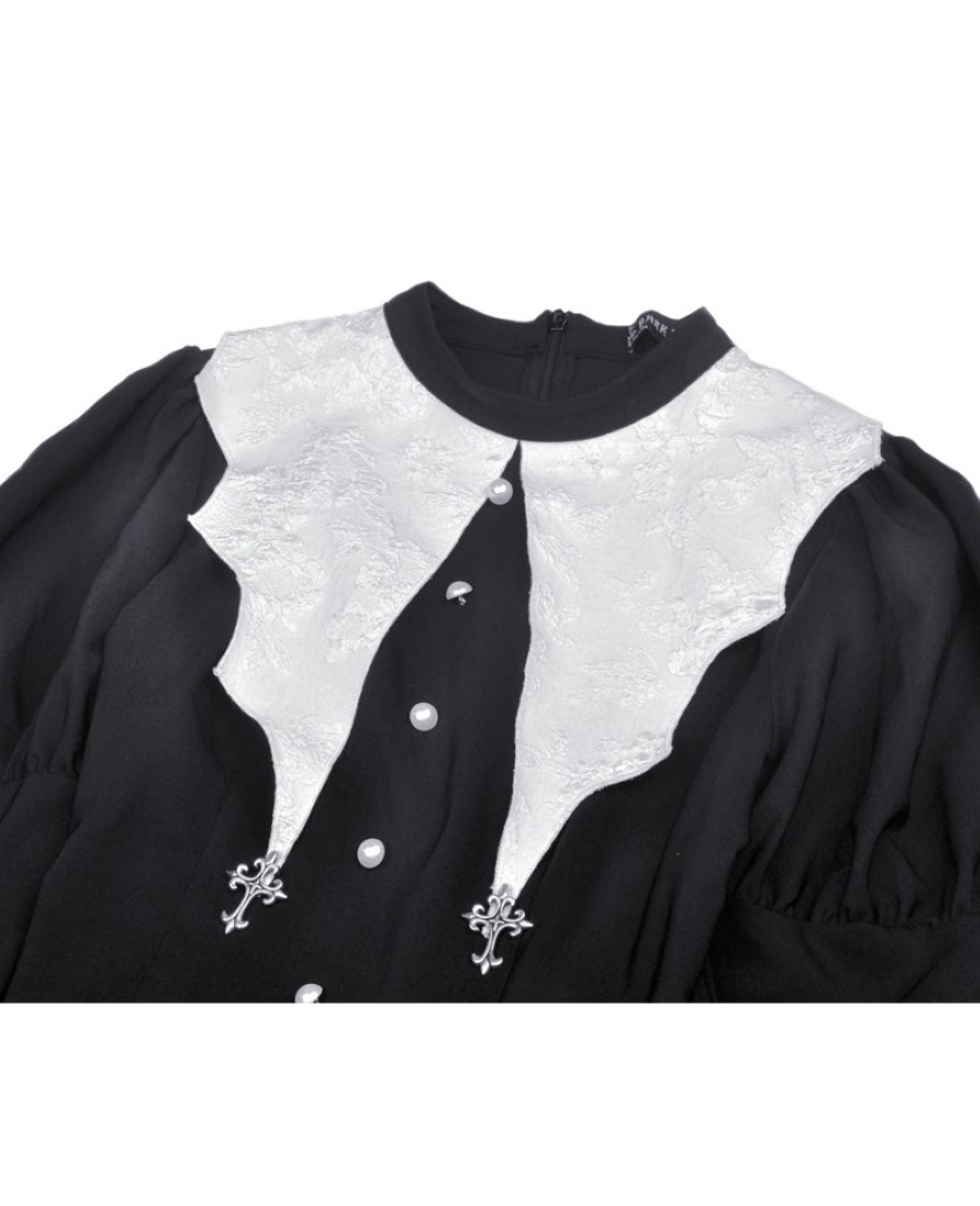 Robe Noire Et Blanche DARK IN LOVE 'bat' â Image 6