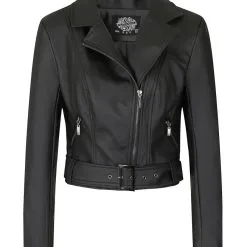 H&R London Perfecto Simili Cuir HEART AND ROSES LONDON