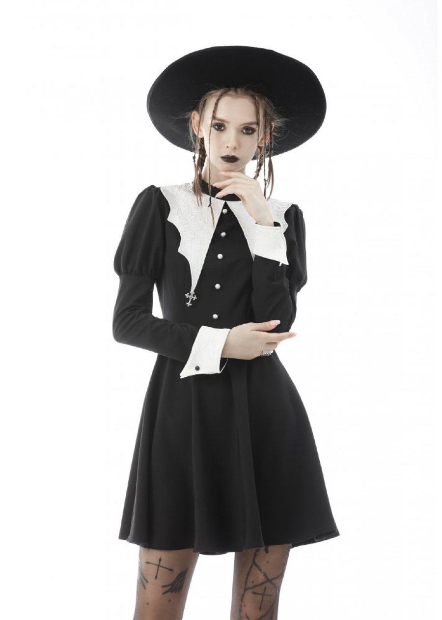 Robe Noire Et Blanche DARK IN LOVE 'bat' â Image 2