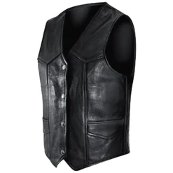 Gilet Cuir Sans Manches OSX