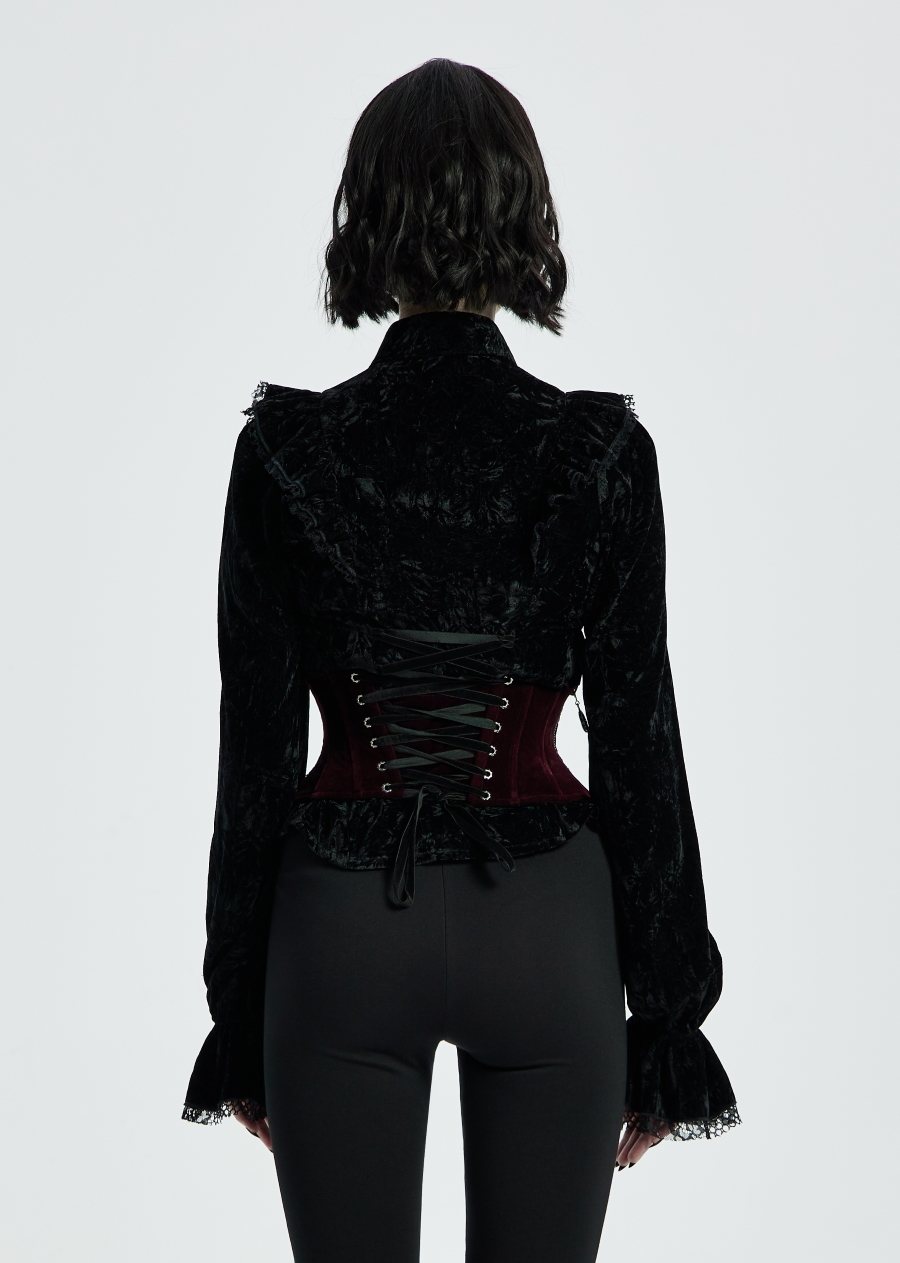 Serre-taille Romantique Bordeaux PUNK RAVE â Image 3