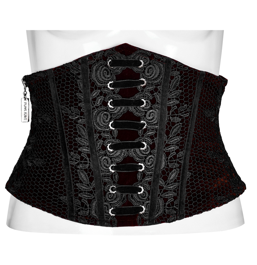 Serre-taille Romantique Bordeaux PUNK RAVE â Image 4