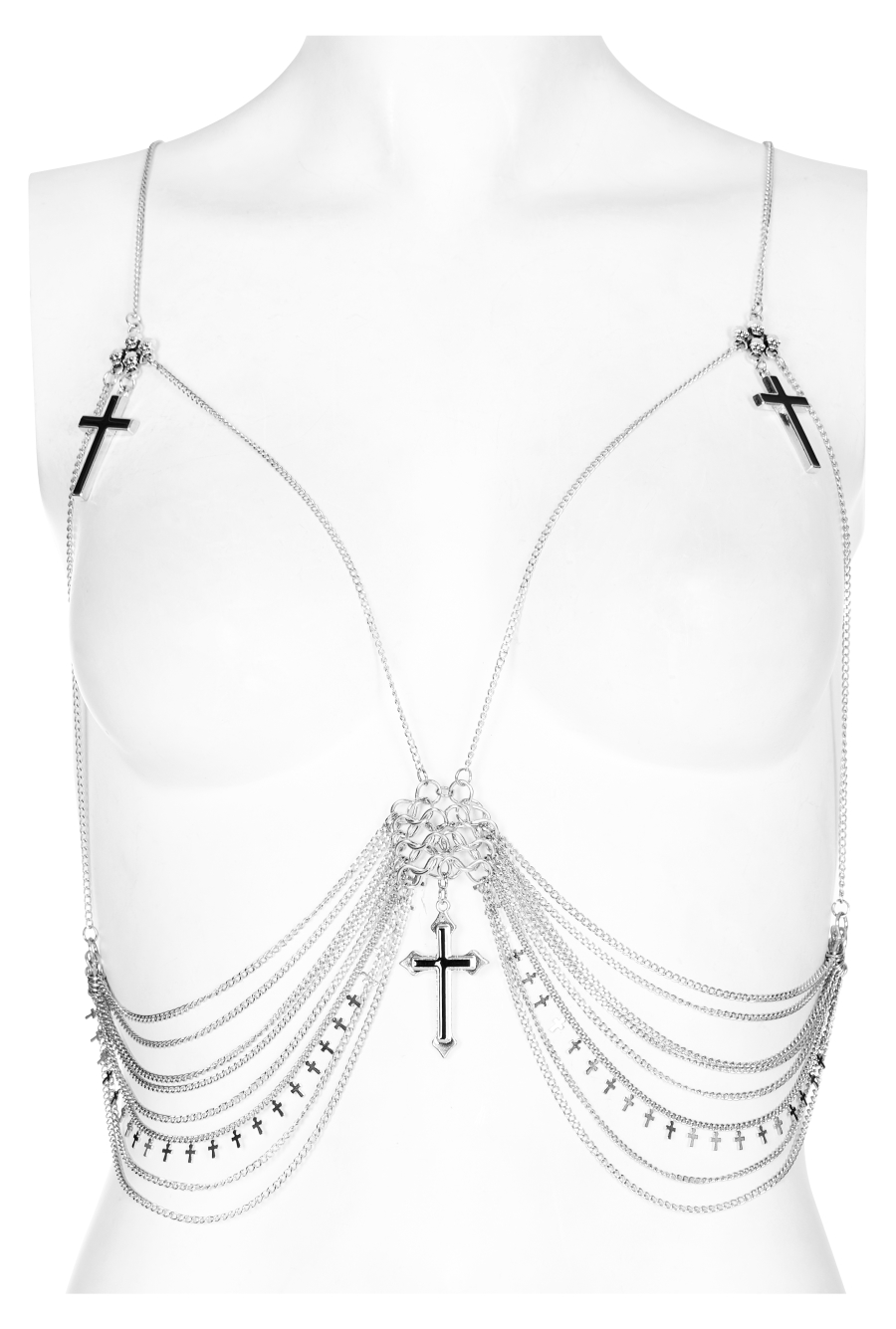 Collier PUNK RAVE 'gothic Cross' â Image 4