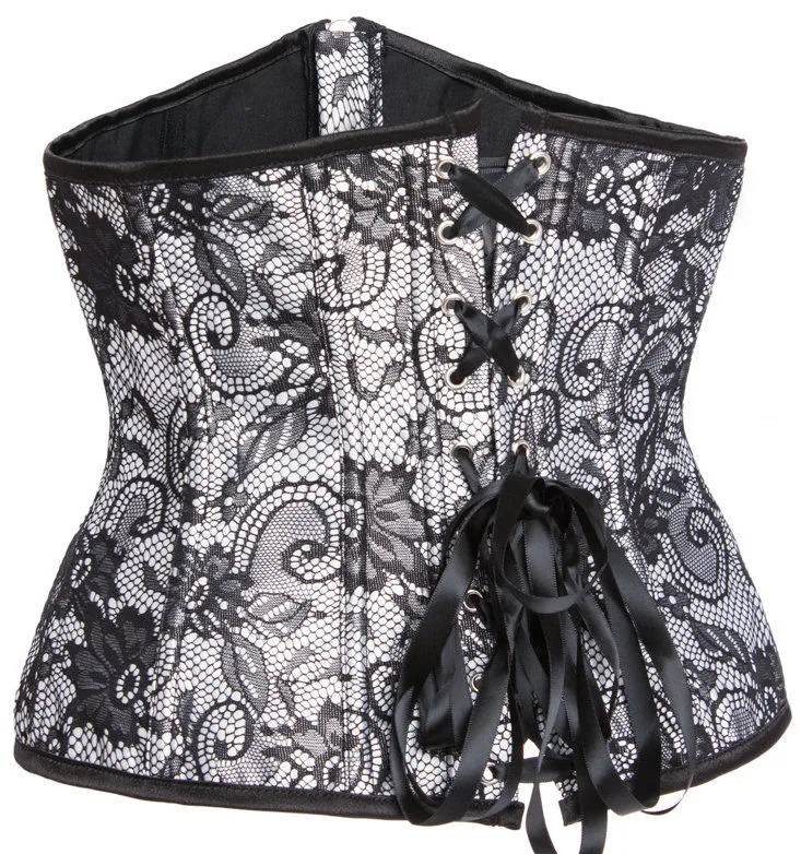 DISCOBOLE Serre-taille Gothique Noir Et Blanc â Image 3