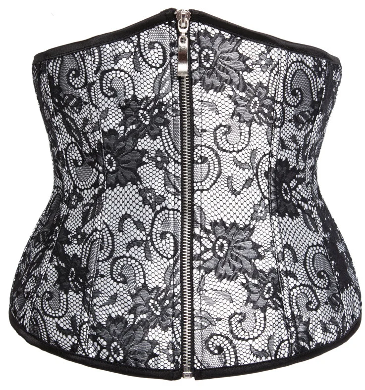 DISCOBOLE Serre-taille Gothique Noir Et Blanc