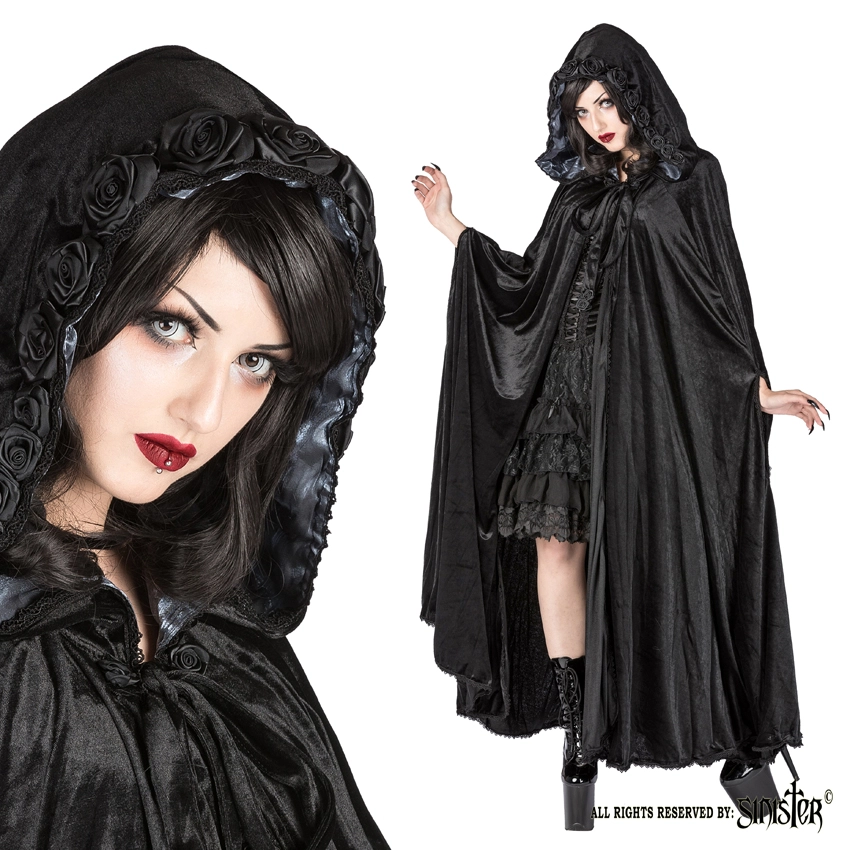Cape Gothique SINISTER Noire Et Grise