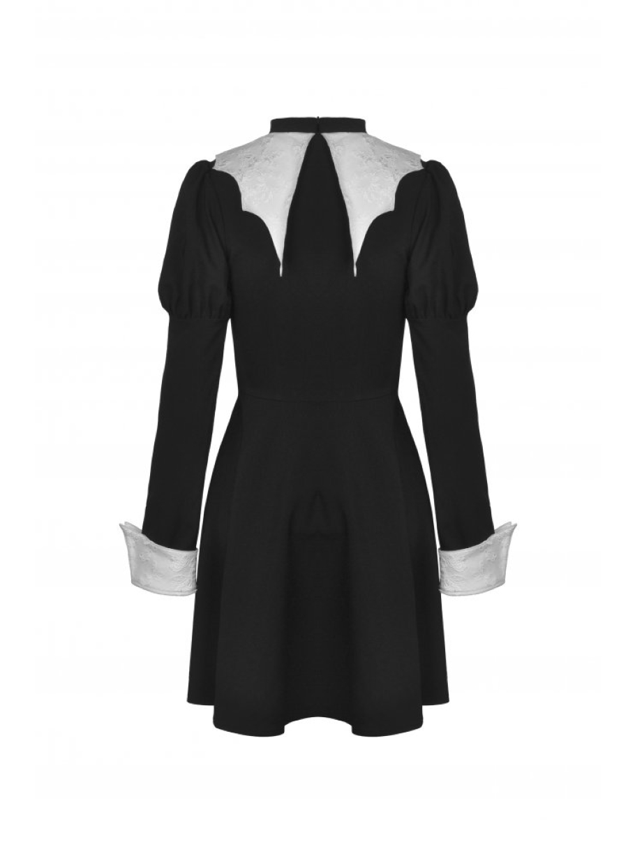 Robe Noire Et Blanche DARK IN LOVE 'bat' â Image 5