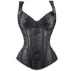 DISCOBOLE Bustier Gothique Brocarde Noir