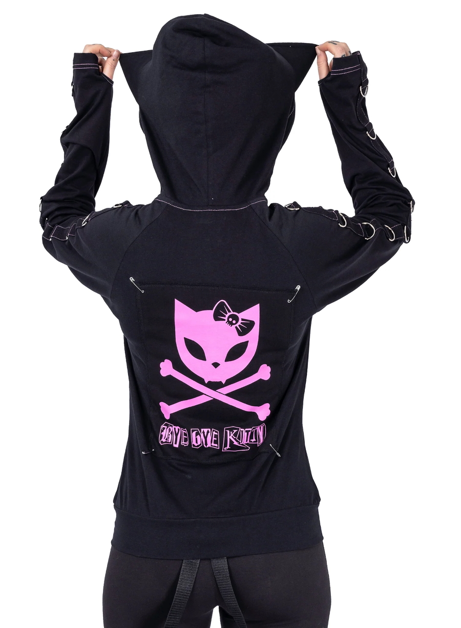 Heartless Veste Emo Zippée BYE BYE KITTY – Image 2