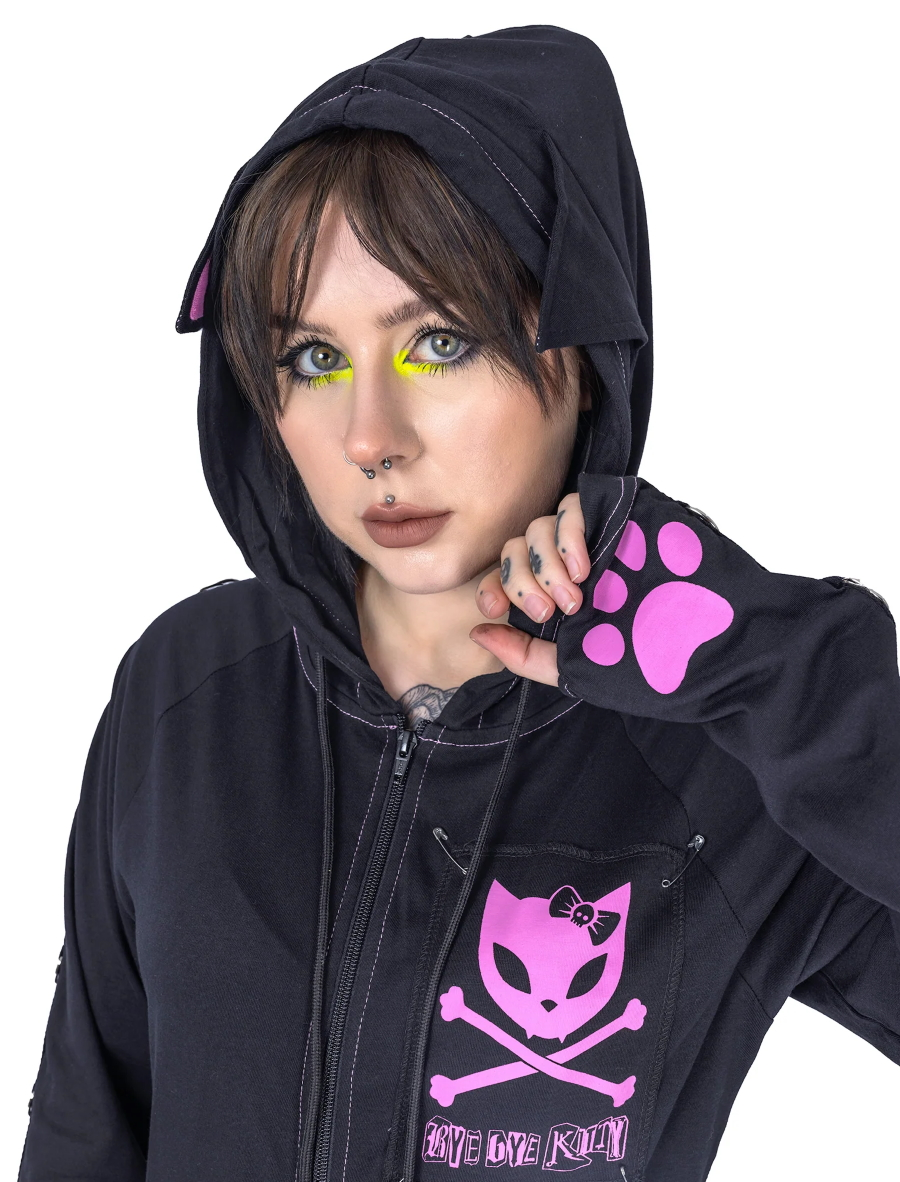 Heartless Veste Emo Zippée BYE BYE KITTY – Image 5