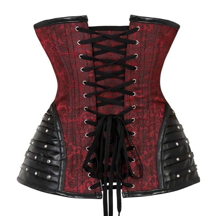 DISCOBOLE Corset Rock Gothique Rouge â Image 5