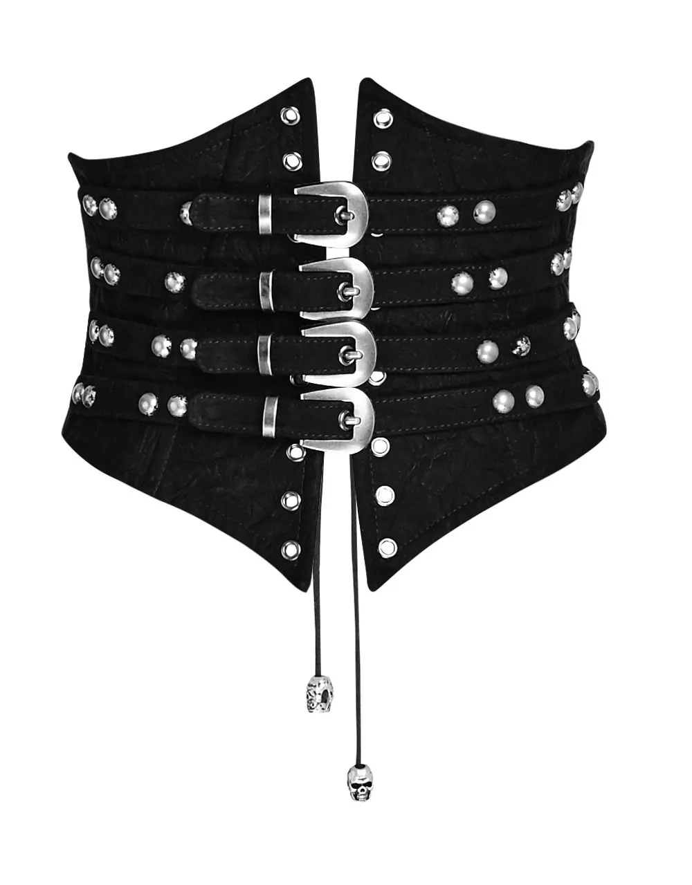 PUNK RAVE Serre-taille Gothique Noir Tenebra