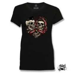 T-shirt Femme BLACK HEART 'true Love'