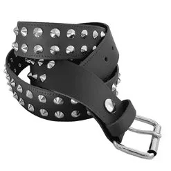 DISCOBOLE Ceinture Cuir 2 Rangs 'cône'