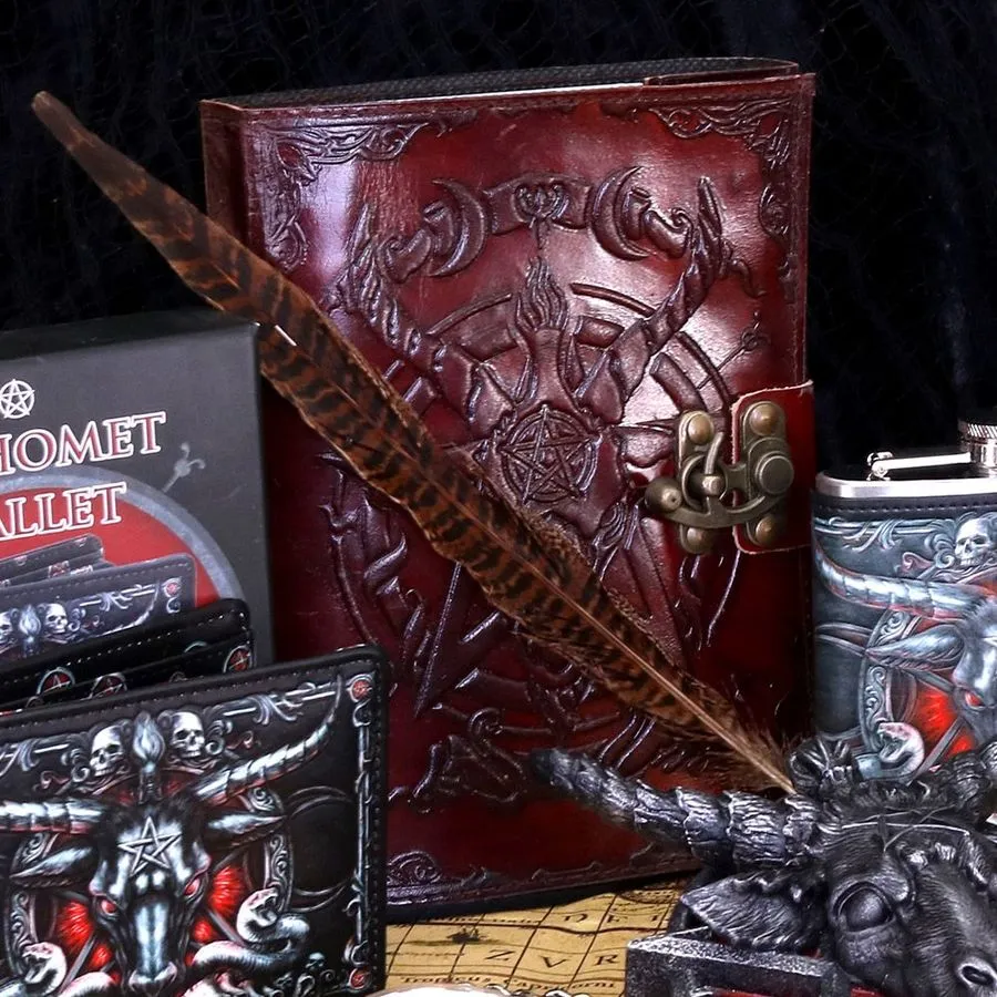 NEMESIS NOW Journal Satanique Cuir BAPHOMET â Image 5