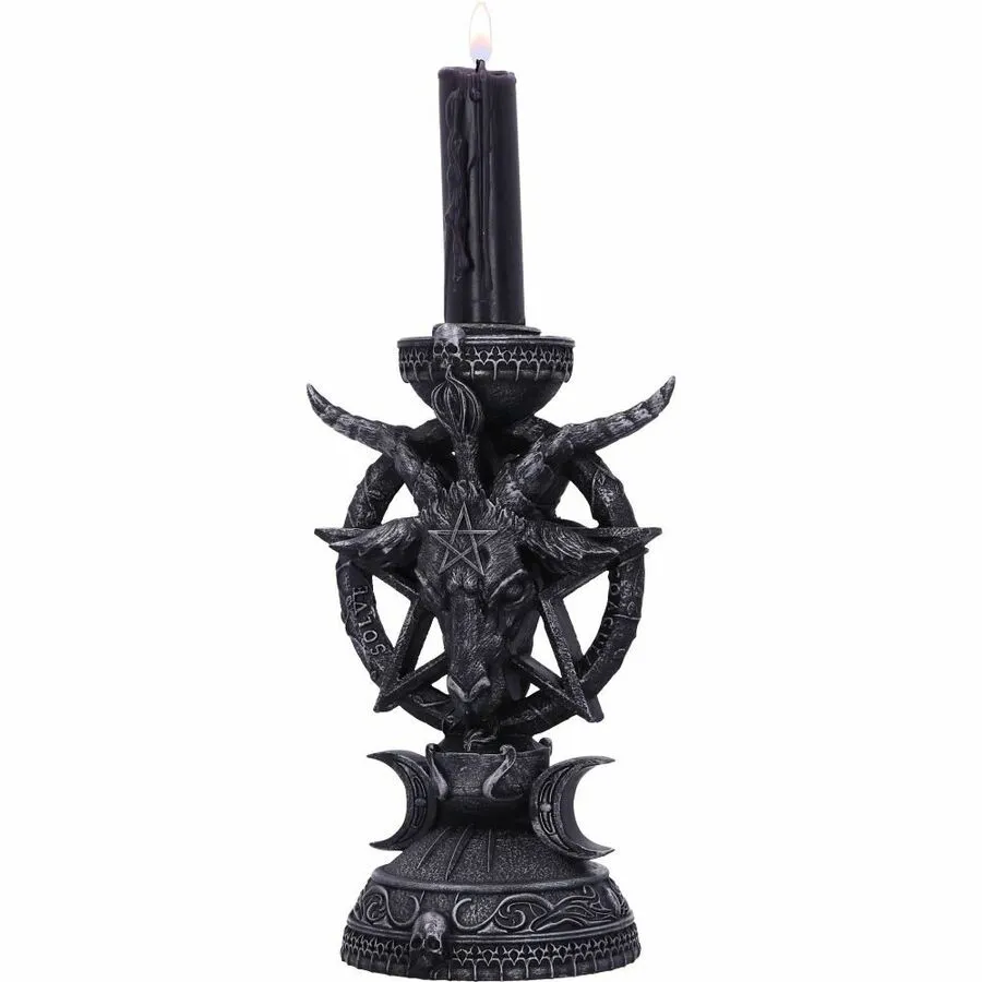 NEMESIS NOW Bougeoir BAPHOMET En Résine Noire – Image 3