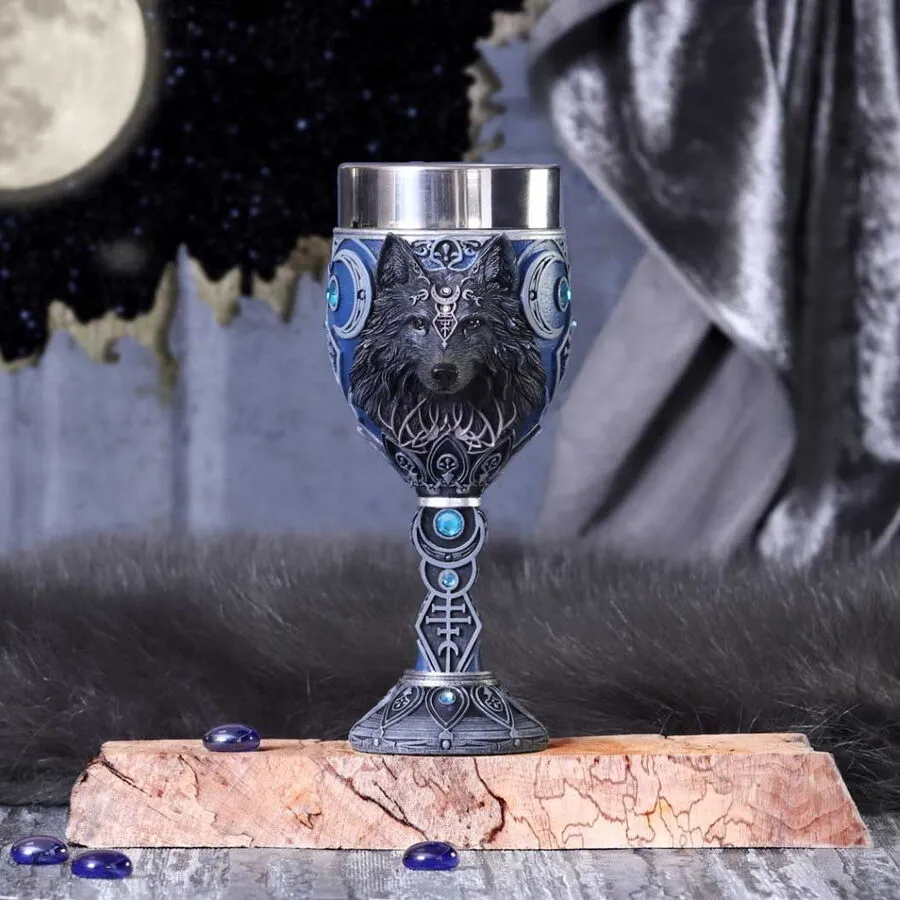 NEMESIS NOW Ciboire Loup Art Fantasy 'wolf Moon'
