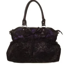 Banned Sac à Main Gothique Noir Et Violet
