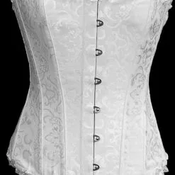 Corset Gothique Blanc ALCATRAZ 'white Angel'