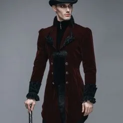 Veste Gothique Bordeaux Homme DEVIL FASHION