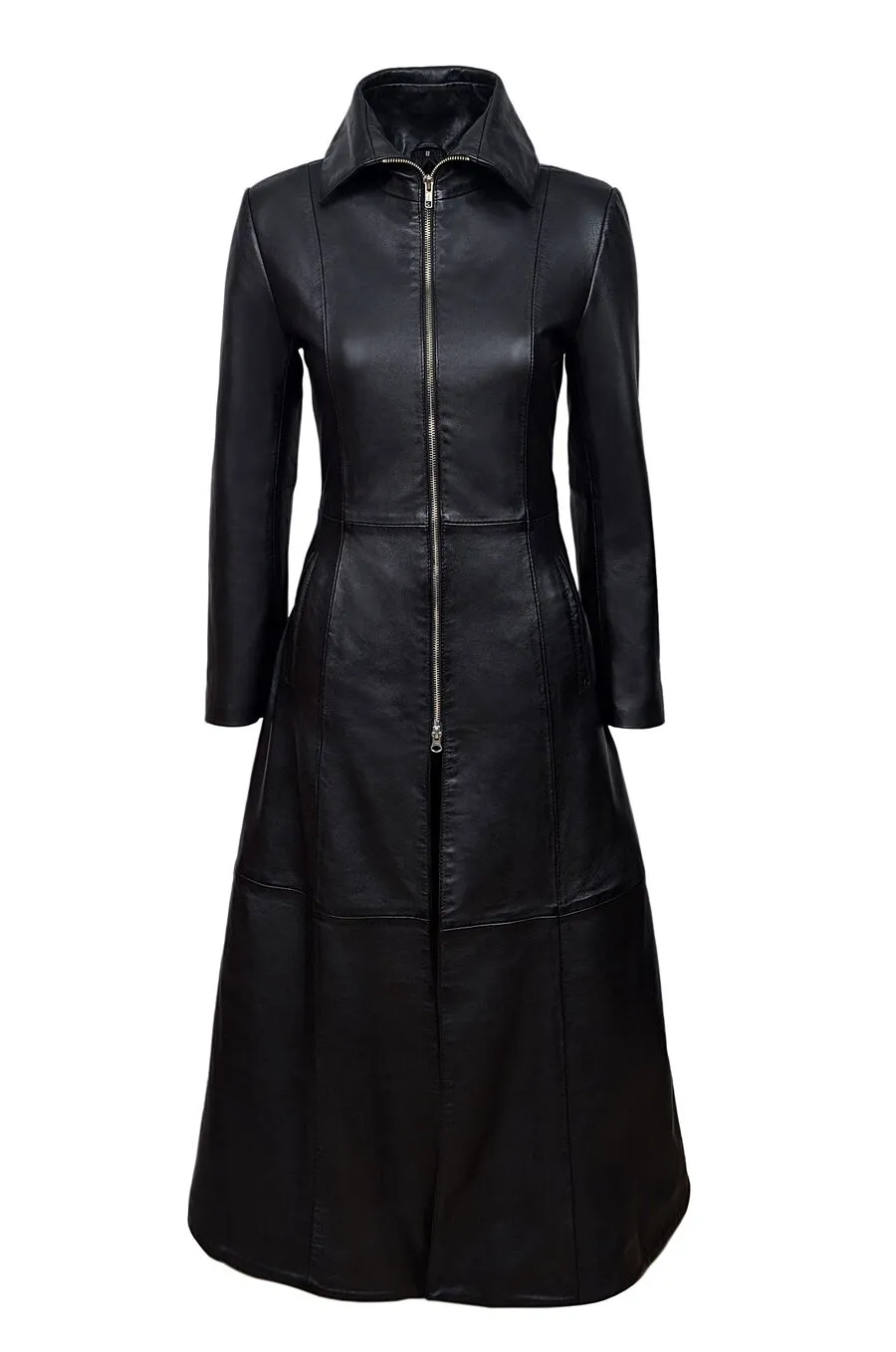 DISCOBOLE Long Manteau Cuir Gothique Vampire Femme â Image 4