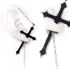Boucle D'oreille ALCHEMY GOTHIC 'impalare Cross'