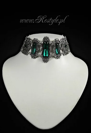 Collier Gothique Victorien RESTYLE Vert â Image 3