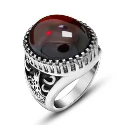 DISCOBOLE Bague Gothique Rouge