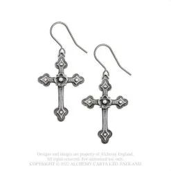 Boucles D'oreilles ALCHEMY GOTHIC 'Gothic Devotion Crosses'