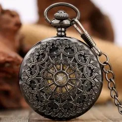 DISCOBOLE Montre à Gousset Steampunk édition Noire