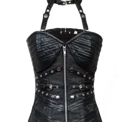 DISCOBOLE Corset Gothique Noir 'miss Sirenia'