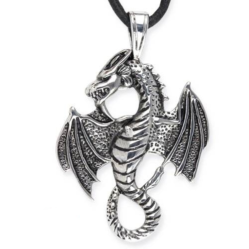 EtNox Pendentif Dragon En Acier Inoxydable