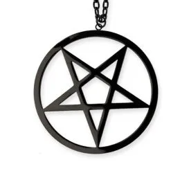 EtNox Pentagramme Satanique Géant Inversé Black Edition