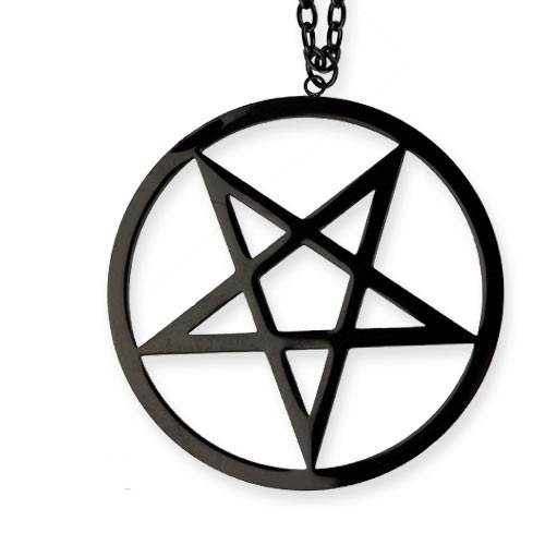 EtNox Pentagramme Satanique Géant Inversé Black Edition