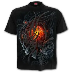 T-shirt Noir SPIRAL 'steampunk Skull'