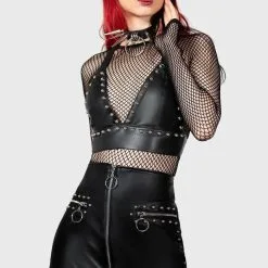 Jupe Cuir Vegan KILLSTAR 'madrigal'