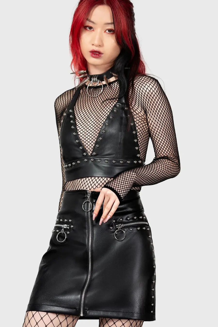 Jupe Cuir Vegan KILLSTAR 'madrigal' â Image 4