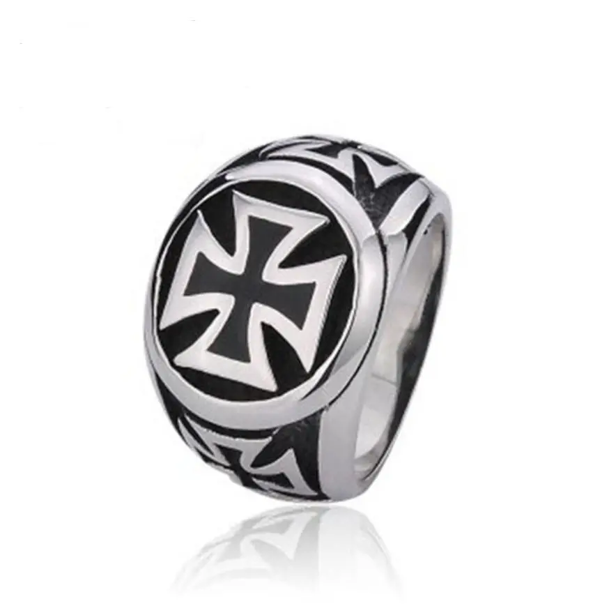 DISCOBOLE Bague Biker Croix De Fer