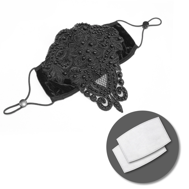 DEVIL FASHION Masque Gothique Romantique En Velours â Image 4