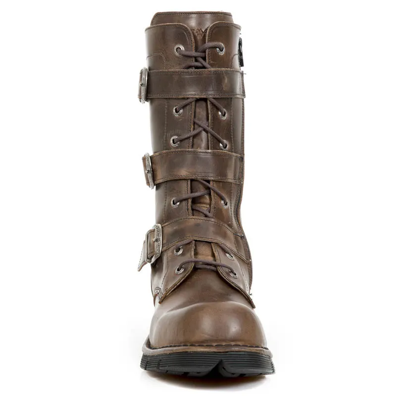 Bottes Cuir Marron New Rock M.710-C4 â Image 2