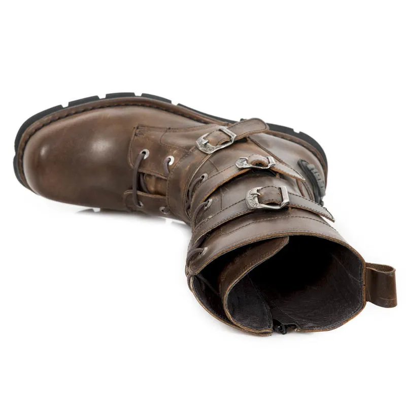Bottes Cuir Marron New Rock M.710-C4 â Image 6