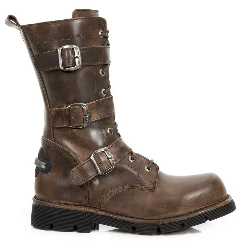 Bottes Cuir Marron New Rock M.710-C4