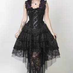 Robe Gothique BURLESKA 'ophelie Pourpre'