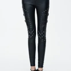Pantalon Slim DEVIL FASHION Look Cuir