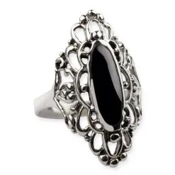 EtNox Bague Gothique En Argent