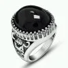 DISCOBOLE Bague Gothique Noire