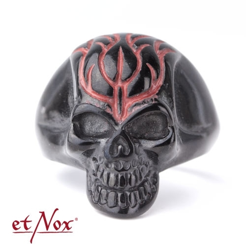 DISCOBOLE Bague Gothique Black Skull â Image 3