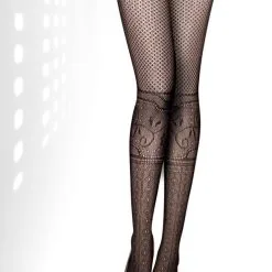DISCOBOLE Collants Résille Style Romantique