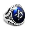 DISCOBOLE Bague Gothique Bleue