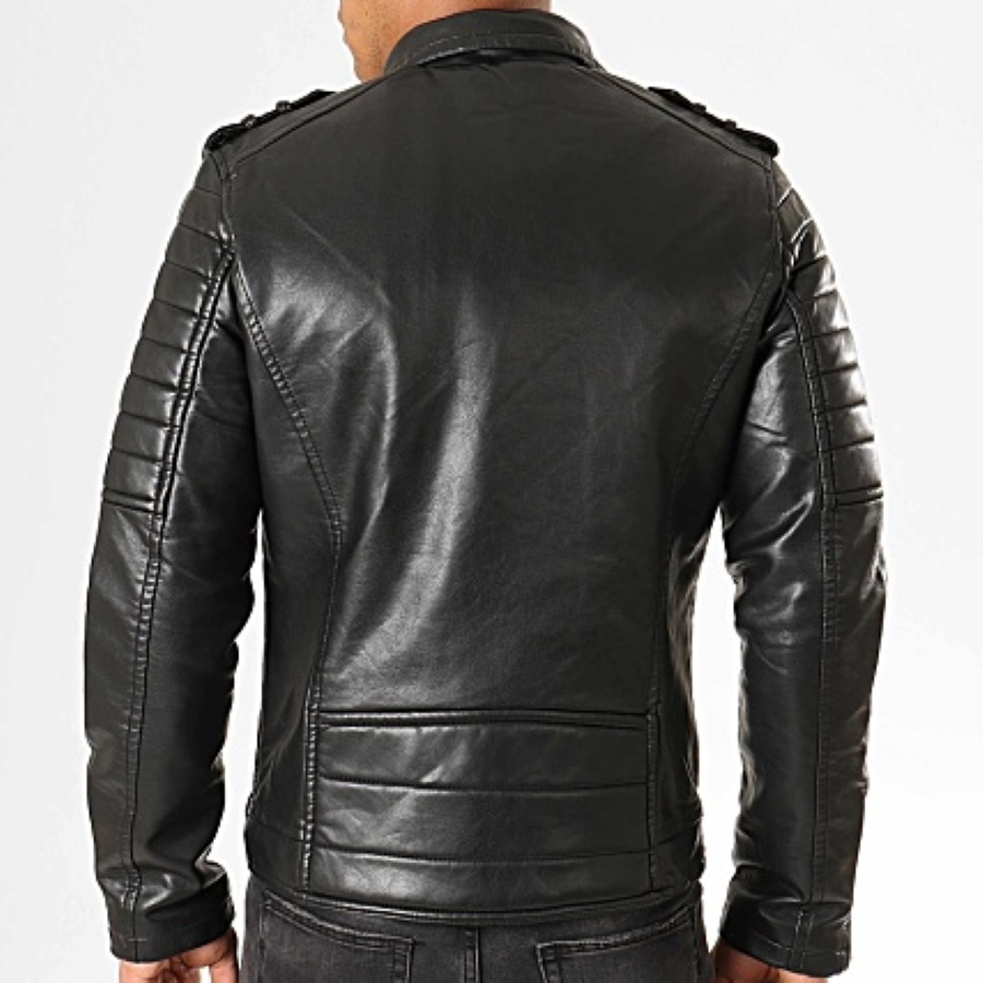 DISCOBOLE Perfecto Homme En Simili Cuir Noir â Image 2